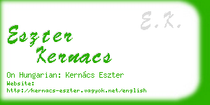 eszter kernacs business card