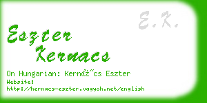 eszter kernacs business card